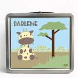 Personalized Tin Lunch Box - Giraffe