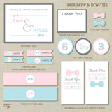 Birthday Printables - Hair Bow & Bow Ties