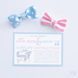 Project Card - No Sew Ribbon Hair Bow and Bow Tie