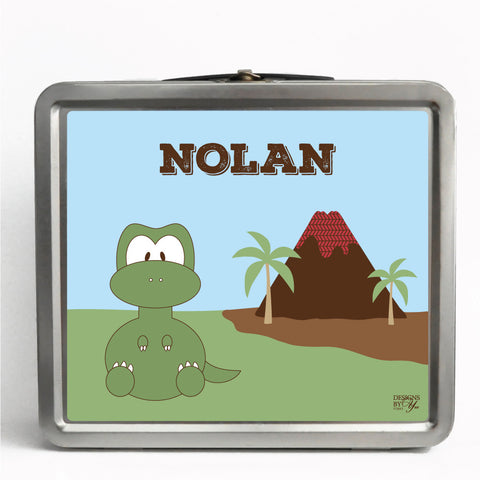 Personalized Tin Lunch Box - T. Rex