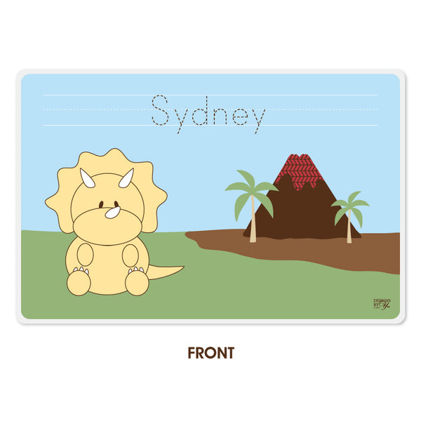 Personalized Kids Placemat - Triceratops