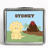 Personalized Tin Lunch Box - Triceratops