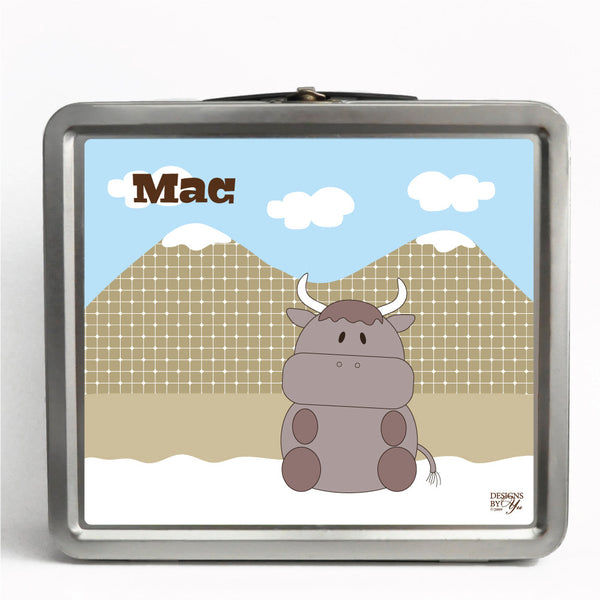 Personalized Tin Lunch Box - Yak