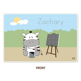 Personalized Kids Placemat - Zebra
