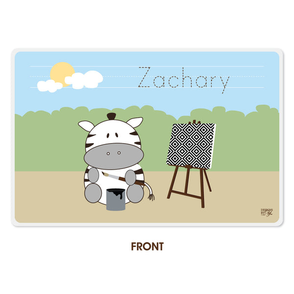 Personalized Kids Placemat - Zebra