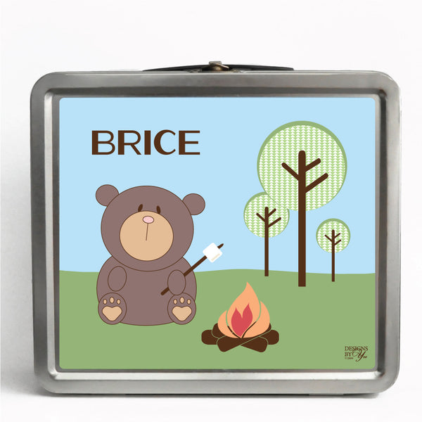 Personalized Tin Lunch Box - Bear