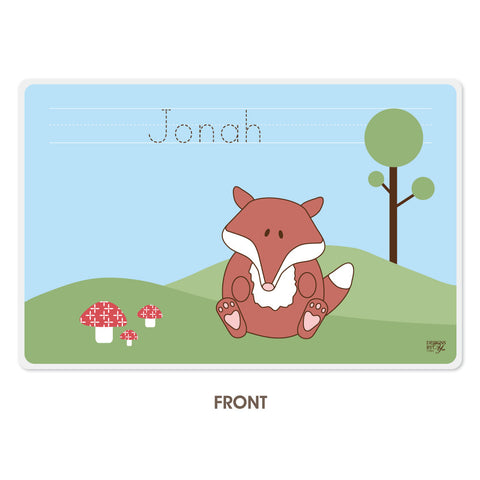 Personalized Kids Placemat - Fox