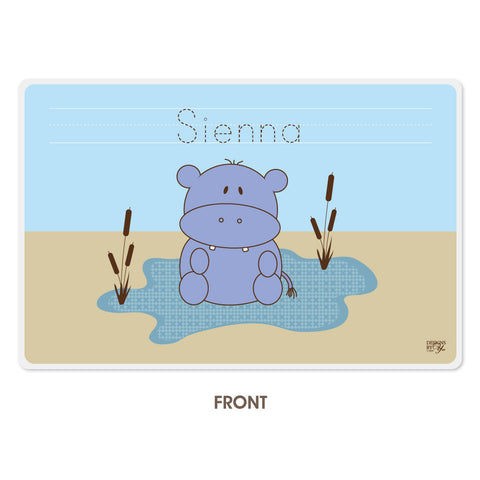 Personalized Kids Placemat - Hippo