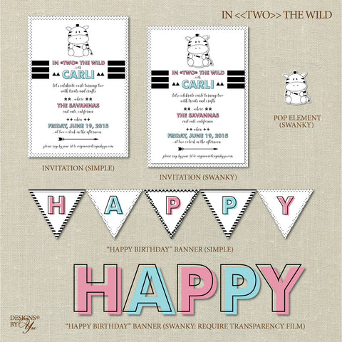 Birthday Printables - In TWO the Wild