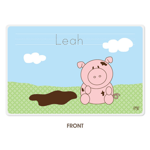 Personalized Kids Placemat - Piggy
