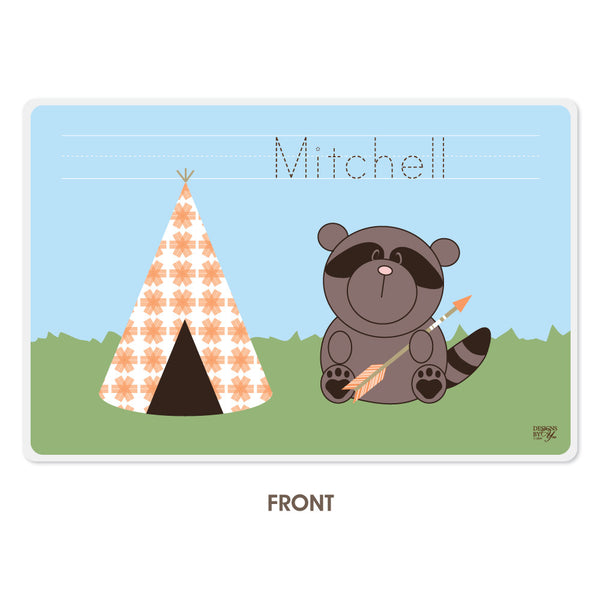 Personalized Kids Placemat - Raccoon
