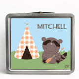 Personalized Tin Lunch Box - Raccoon