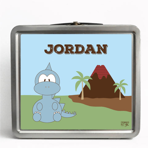 Personalized Tin Lunch Box - Stegosaurus