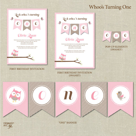 Birthday Printables - Whoo's Turning One